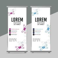 professional business roll up display standee template design vector