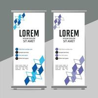 professional business roll up display standee template design vector