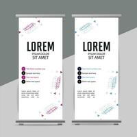 professional business roll up display standee template design vector