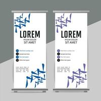 professional business roll up display standee template design vector