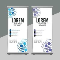 professional business roll up display standee template design vector