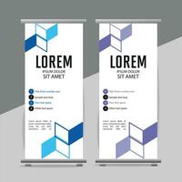 professional business roll up display standee template design vector