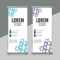 professional business roll up display standee template design vector