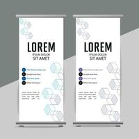 professional business roll up display standee template design vector