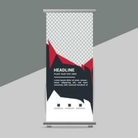 business roll up banner design display standee for presentation purpose vector