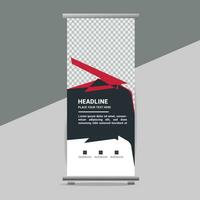 business roll up banner design display standee for presentation purpose vector