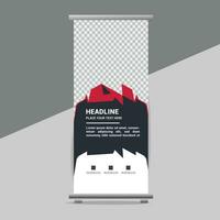 business roll up banner design display standee for presentation purpose vector