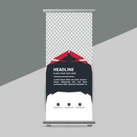 business roll up banner design display standee for presentation purpose vector