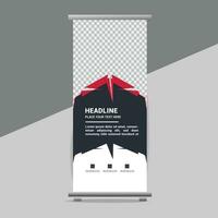 business roll up banner design display standee for presentation purpose vector