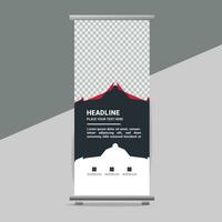 business roll up banner design display standee for presentation purpose vector