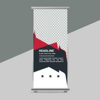 business roll up banner design display standee for presentation purpose vector