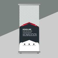 business roll up banner design display standee for presentation purpose vector