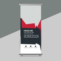 business roll up banner design display standee for presentation purpose vector