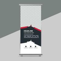 business roll up banner design display standee for presentation purpose vector