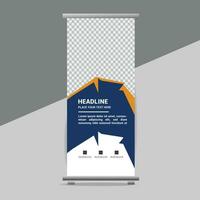 business roll up banner design display standee for presentation purpose vector