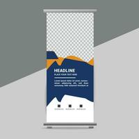 business roll up banner design display standee for presentation purpose vector