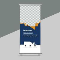 business roll up banner design display standee for presentation purpose vector