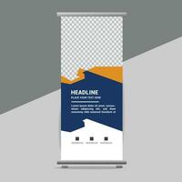 business roll up banner design display standee for presentation purpose vector