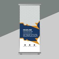 business roll up banner design display standee for presentation purpose vector