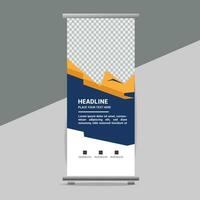 business roll up banner design display standee for presentation purpose vector