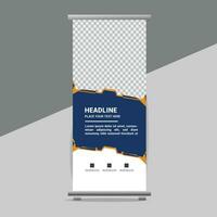 business roll up banner design display standee for presentation purpose vector