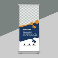 business roll up banner design display standee for presentation purpose vector