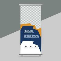 business roll up banner design display standee for presentation purpose vector