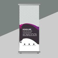 business roll up banner design display standee for presentation purpose vector