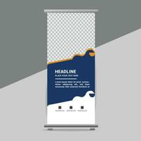 business roll up banner design display standee for presentation purpose vector