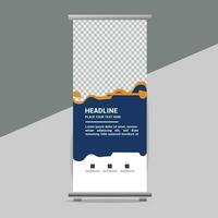 business roll up banner design display standee for presentation purpose vector