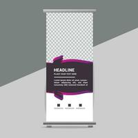 business roll up banner design display standee for presentation purpose vector