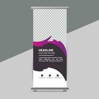 business roll up banner design display standee for presentation purpose vector