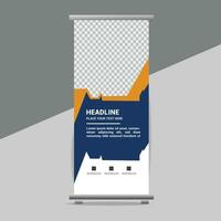 business roll up banner design display standee for presentation purpose vector