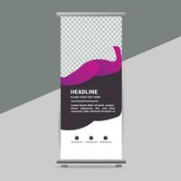 business roll up banner design display standee for presentation purpose vector