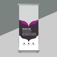 business roll up banner design display standee for presentation purpose vector