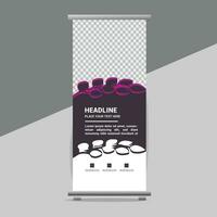 business roll up banner design display standee for presentation purpose vector