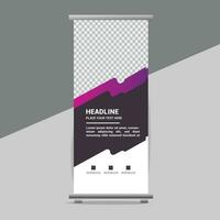 business roll up banner design display standee for presentation purpose vector