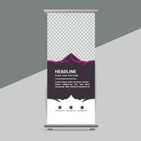 business roll up banner design display standee for presentation purpose vector