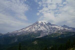 South face and glaciers of Mt. Rainier photo