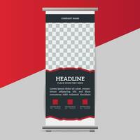 business roll up banner design display standee for presentation purpose vector