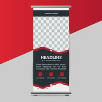 business roll up banner design display standee for presentation purpose vector