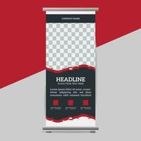 business roll up banner design display standee for presentation purpose vector