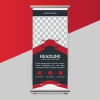 business roll up banner design display standee for presentation purpose vector