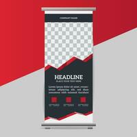 business roll up banner design display standee for presentation purpose vector