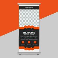 business roll up banner design display standee for presentation purpose vector