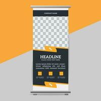 business roll up banner design display standee for presentation purpose vector