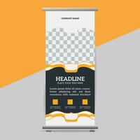 business roll up banner design display standee for presentation purpose vector