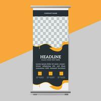 business roll up banner design display standee for presentation purpose vector