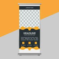 business roll up banner design display standee for presentation purpose vector