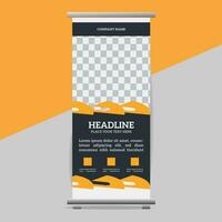 business roll up banner design display standee for presentation purpose vector